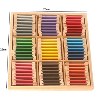Jucarii din lemn de Învățământ Jucării de Învățare de Culoare Tableta Cutie Preșcolar din Lemn Montessori de Jucării pentru Copii De 2 3 4 Ani B1286T 0