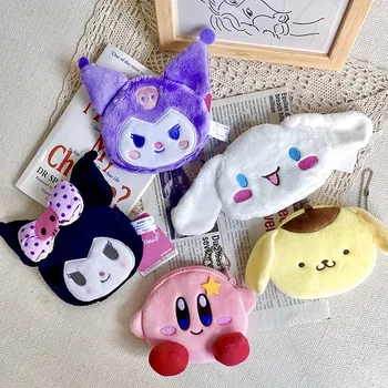 Kawaii Cinnamoroll Sanrio Pluș Melodia Mea Star Kirby Poseta de Monede Pluș Breloc cu Pandantiv Anime Animale de Pluș Jucărie Moale pentru Fata