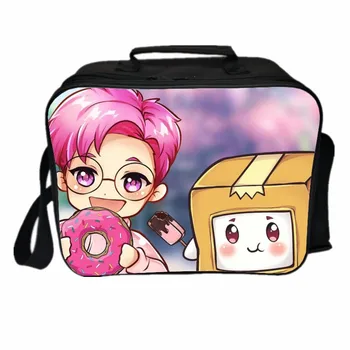 Lankybox Sac De Masa De Prânz Personaj Anime Cutie Foxy Rocky Cooler Box Insualted Alimentare Container De Depozitare Picnic Călătorie Copii De Școală Termică