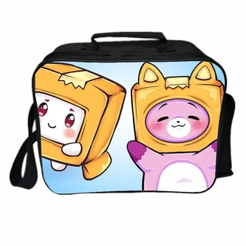 Lankybox Sac De Masa De Prânz Personaj Anime Cutie Foxy Rocky Cooler Box Insualted Alimentare Container De Depozitare Picnic Călătorie Copii De Școală Termică 1