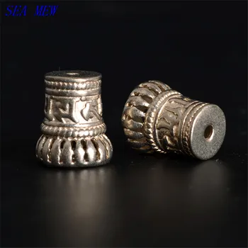MARE MEW 2 BUC Cilindrice Metalice Argint Tibetan de culoare Margele Spacer Margele Gaura Pentru a Face Bijuterii