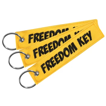 Mai nou Masina breloc Libertatea cheie tag Broderie galben cheie lanț cheie titularul cheie inel pentru Aviație Cadouri Bijuterii llavero OEM 0