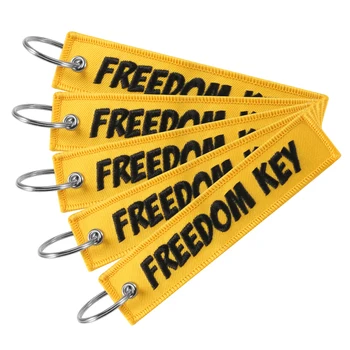 Mai nou Masina breloc Libertatea cheie tag Broderie galben cheie lanț cheie titularul cheie inel pentru Aviație Cadouri Bijuterii llavero OEM 2