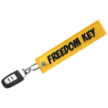 Mai nou Masina breloc Libertatea cheie tag Broderie galben cheie lanț cheie titularul cheie inel pentru Aviație Cadouri Bijuterii llavero OEM 3