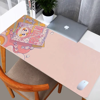 Mare Anime Roz Mousepad Gamer Drăguț Kawaii XXL Gaming Mouse Pad Cauciuc Otaku Blocare Margine de Mare de Moda Laptop Notebook Birou Mat