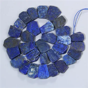 Margele din Piatra naturala Geometrice Lapis Lazuli Placa Punct Partea cu Margele de Purificare Șirag de mărgele de Piatră prețioasă De Bijuterii DIY Colier Farmec 0