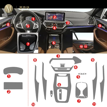 Masina Interior consola centrala mașina Invizibilă costum TPU film protector Anti-zero Dotari Refit Pentru BMW X3 X4 G01 G02 2022