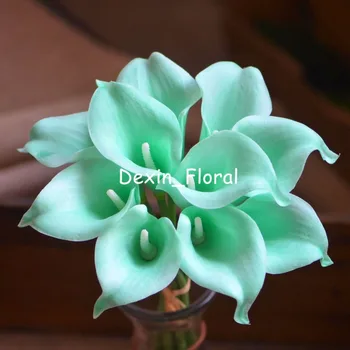 Menta Verde Crini Flori Reale Touch Pentru Mătase Buchete De Nunta, Decoratiuni De Nunta Artificiale Cală Crin 0