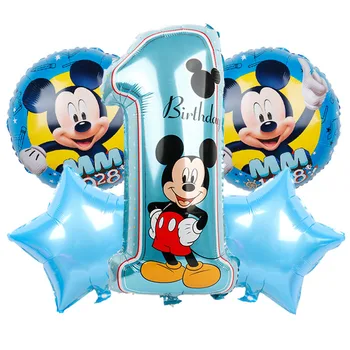 Mickey Minnie Numărul de Balon Copil de Dus 1 Petrecere Baloane Folie de Desene animate Minnie Mouse Consumabile Partid Heliu Jucării Minunate 0