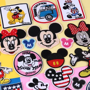 Mickey Mouse-ul Patch-uri pentru Îmbrăcăminte de Transfer de Căldură Autocolante pentru T-Shirt de Fier pe Patch-uri de Haine pentru Băieți și Fete Kawaii Personalizate