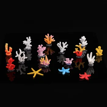 Mini Simulare Coral Decoratiuni Tort Sirena Sub Mare Tema 1 Happy Birthday Party Decor Copii Băieți Fete Cupcake Decor