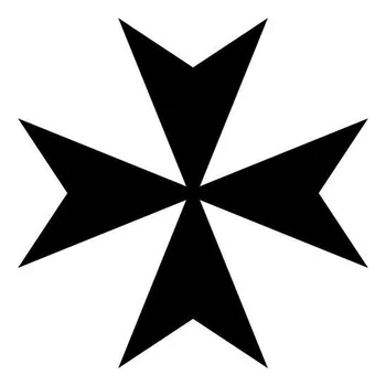 Moda Cruce de Malta Masina de Decorare Autocolant Personalitate de Moda Impermeabil din PVC de protecție Solară Decal Alb/Negru/Rosu/Laser/Argintiu