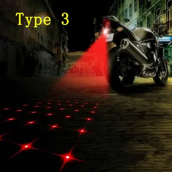 Motocicleta Se Răcească Coada Lumina De Avertizare Laser Lămpi De Ceață Impermeabil Moto De Frânare Spate Lămpi De Mers Înapoi Siguranța De Conducere Motocicleta Refit