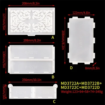 N84D Cutie de Depozitare Rășină Epoxidică Mucegai Suportul pentru Bijuterii Caz Silicon Mucegai Meserii DIY Mucegai 2