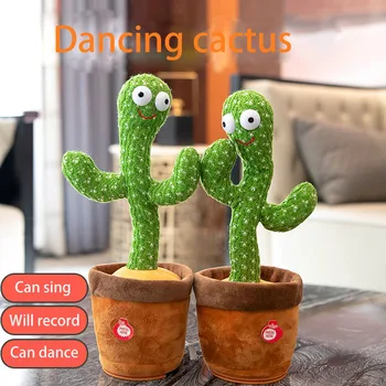 Noi electronice de dans cactus cântând și dansând decorare cadouri pentru copii amuzant educație timpurie jucării tricotate pânză de pluș t 0