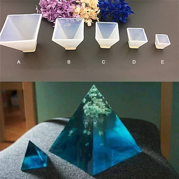 Noua Formă de Piramidă Silicon Mucegai de Luare de Bijuterii DIY de Turnare a rășinilor Epoxidice Ambarcațiunile de Mucegai Fierbinte