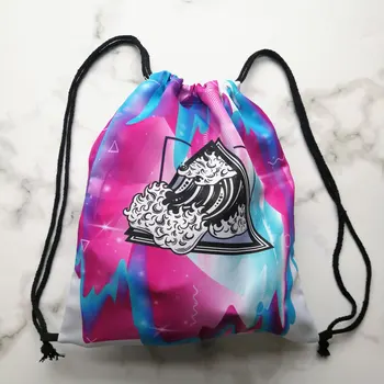 Noua Moda Cordon Pungi De Cadou De Halloween Candy Bag Rece Unisex Softback Geanta Rose Skull Print Rucsac Portabil Sac De Depozitare 4