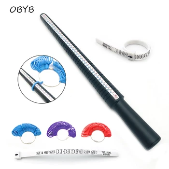 OBYB Profesionale Bijuterii Instrumente Inel de Mandrină Stick Degetul Gauge Ring Sizer de Măsurare UK/US Dimensiune Pentru Bijuterii DIY Dimensiune Seturi de scule