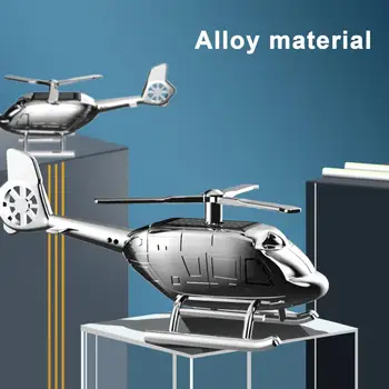 Odorizant auto Solar Rotativ Mini Elicopter Aliaj de Zinc Parfum Auto Ornament Difuzor pentru Vehicule