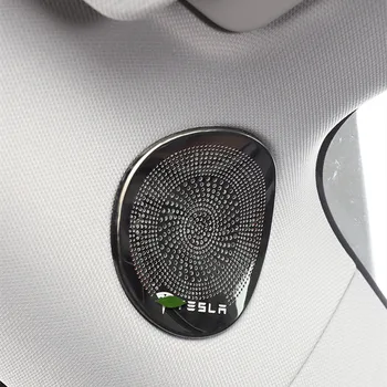 Pentru Tesla Model Y Accesorii Auto, Usi de Interior Corn Acoperi Un pilon de Sunet PanelDecoration Părți Portbagaj Difuzor Cadru Modificarea 0