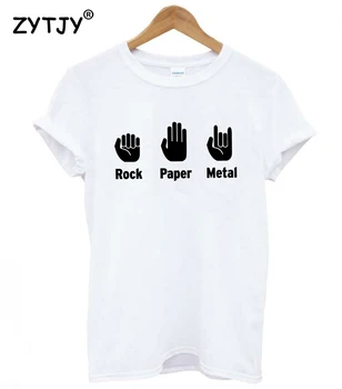 Piatră, Hârtie, Metal Imprimare Femei tricou Casual, din Bumbac Hipster Amuzant tricou Pentru Fete de Top Tee Tumblr Picătură Navă BA-160
