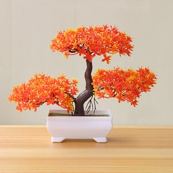 Plante artificiale Flori Artificiale Decor Acasă Copac Bonsai Plantă în Ghiveci de Flori False Ghiveci Ornament pentru Acasă Grădină Cameră Decor