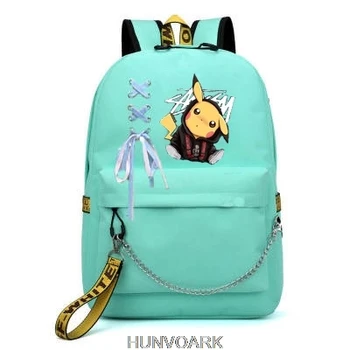 Pokemon ghiozdane Anime Rucsac pentru Adolescenti Fete Baieti Copii Pikachu Copii de Studenți Usb Travel Rucsac pentru Laptop Anime Sac 1