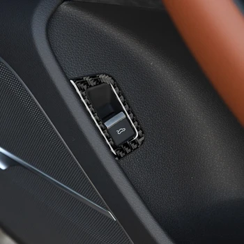 Portbagaj Comutator On/off Buton de Decorare Acoperire Autocolant Decal Garnitura pentru Audi Q7 SQ7 4M 2016-2019 Accesorii Auto din Fibra de Carbon