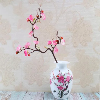 Prune Cires Flori Artificiale Flori de Matase Flores Sakura Crengi Acasă Masa de sufragerie Decor DIY Decorare Nunta 0