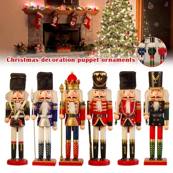 Regele spargatorul de Nuci de Colectie din Lemn Soldat Marionetă Cabinet Vin Ornamente Decor Festiv de Crăciun Decor de Vacanță XKW 0