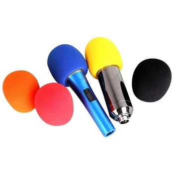 Reutilizabile Microfon Burete Filtru De Culoare Multi De Înlocuire Spuma Wireless Microfon Cu Condensator Parbrize Forma Minge Acoperi Spuma