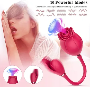 Rose Suge Vibratorul Jucărie Sexuală pentru o Femeie Adultă G Spot Vibratoare pentru Masaj Clitoris Fraier Stimulator Clitoris sex Feminin Masturbator
