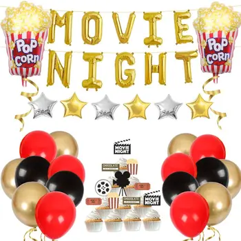 Seara De Film Cu Tematică Decor Petrecere De La Hollywood Pe Covorul Roșu De Partid Consumabile Balon De Folie Pentru Petrecerea Premiilor Oscar, Eveniment Premii Ceremonia De Noapte 1