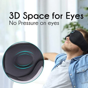 Somn Căști 3D Masca de Somn Bluetooth-Compatibil 5.0 Muzică Wireless de Ochi, Masca de Dormit Căști pentru Insomnie Partea Traverse 0