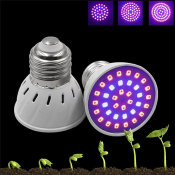 Spectru complet 3w/4w/5w 220V E27 SMD2835 Roșu Albastru UV, IR LED-uri Cresc Light Bulb Creștere Lampa Pentru Plante de Interior, Seră Flori