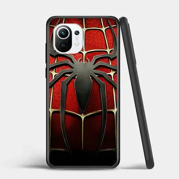 Spiderman Marvel pentru Xiaomi Mi 11 10T Nota 10 Ultra 5G 9 9M SE 8 A3 A2 A1 6X Pro Joace F1 Lite 5G Negru Caz de Telefon