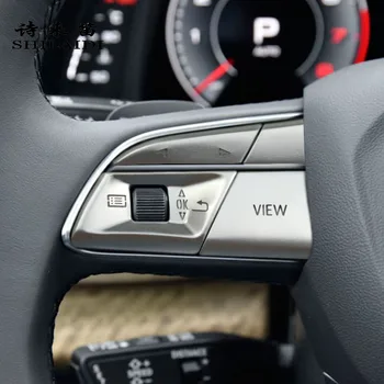 Styling auto volan buton de comutare Garnitura Capac Cadru autocolant și decalcomanii Pentru Audi A5 Q3 Q5 Q7 2021 Auto Accesorii de Interior