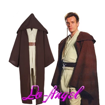 Transport Gratuit Star Wars Obi Wan Kenobi Jedi Tunica Maro Pelerina Halloween Cosplay Costum Pentru Bărbați Cadou De Crăciun 0