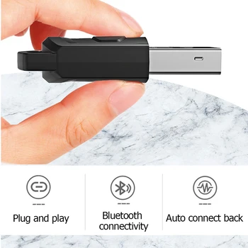 VAORLO Căști fără Fir Receptor Transmițător Bluetooth Compatibil 5.0 Adaptor Audio pentru PS5 PS4 Consola de jocuri PC Headset 0