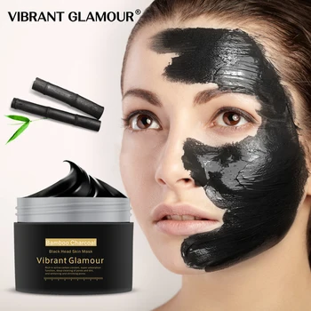 VIBRANT GLAMOUR Bambus Cărbune Negru de Demontare Nas Masca Peeling Masca de Curatare Profunda Psihiatru Porilor Hidratare de Îngrijire a Pielii 0