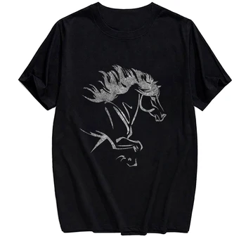Viking Cal Bumbac T-Shirt de Vară de Moda de Brand Imprimat tricou Barbati pentru Femei Tricouri Topuri Amuzant Bumbac Negru Teuri Picătură de Transport maritim