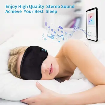 Xiaomi Somn Căști fără Fir Bluetooth Muzica de Călătorie fără mâini Mască de Dormit Moale Elastic de Călătorie Somn Masca de Ochi cu Microfon