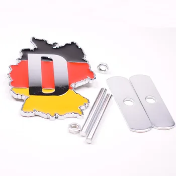 YAQUICKA 3D Metal Germania Flag Emblema Capota Fata Grătar Grila Insigna Pentru Audi Mercedes pentru porsche, BMW, Volkswagen, etc Styling Auto
