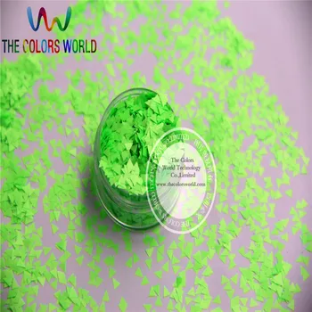 ÎN-B Solvent Rezistent Culoare Verde Neon Triunghi Sclipici pentru Unghii și DIY decorare 1Pack =50g 0